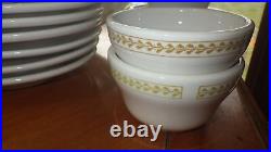Homer Laughlin Restaurant Ware Oval Plates vegetable dessert bowls saucers 19 pc