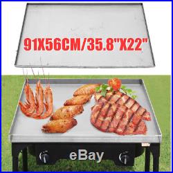 Hot Plate Griddle Flat Top Meat Outdoor BBQ Non Stick Countertop Cook Tray Pan