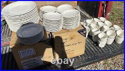 Huge Lot Of 159 Vintage Ultima Coffee Cups Mugs Saucers Plates Restaurant