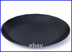 Itamae Matte Black Melamine Spiral Pattern Plates Home Restaurant Supply (6pcs)