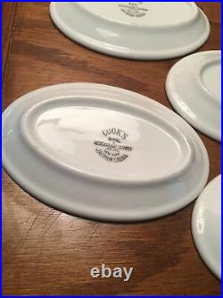 Jackson China Cook's Hotel Restaurant Supply NY Red Hummingbird Mini Oval Plates