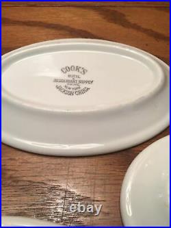 Jackson China Cook's Hotel Restaurant Supply NY Red Hummingbird Mini Oval Plates