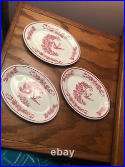 Jackson China Cooks Hotel Restaurant Supply NY Red Hummingbird Mini Oval Plates