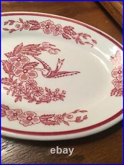 Jackson China Cooks Hotel Restaurant Supply NY Red Hummingbird Mini Oval Plates
