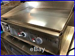 Keating 3 ft gas miraclean chrome plated flat top mirror clean restaurant grill