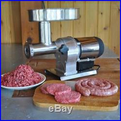 Kitchen Meat Grinder Precision Stainless Steel Plates 33 HP Commercial Rugged