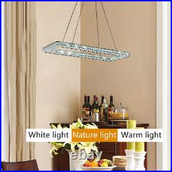 LED Crystal Chandelier Energy Saving Dimmable For Living Room Bedroom Restaurant