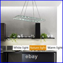LED Crystal Chandelier Energy Saving Dimmable For Living Room Bedroom Restaurant