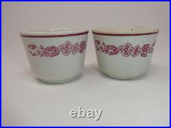 Lot Of 2 Vintage Cook's Hotel & Restaurant Supply Co. Jackson China Custard Cups