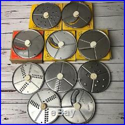 Lot of 10 Vintage Robot Coupe R2 Food Processor Blade Plates MUST SEE