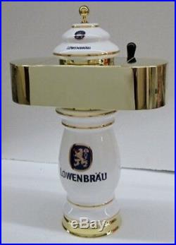 Lowenbrau 3 Facuet Ceramic/Porcelian Tower Gold Plated Faucets, Housing and Base