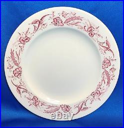 Mayer China MARILYN Red Floral SALAD Plate Set of 8 Vintage Restaurant Ware
