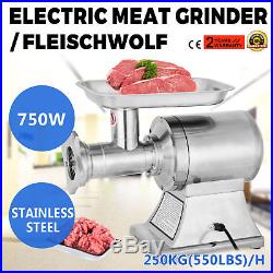Meat Grinder 550lbs/h Electric Household Sausage Maker + 5 Cutting Plates US