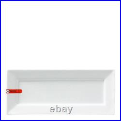 Miya X14018, 11x4.75 White Rectangular Plate, 30-Piece Case