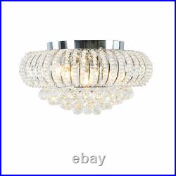 Modern Crystal Chandelier Ceiling Light Fixture Pendant Lamp Home Lighting White