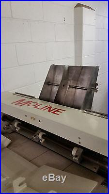Moline 100 Commercial Double Pass Thru Sheeter Dough Roller Extra Plates Tested