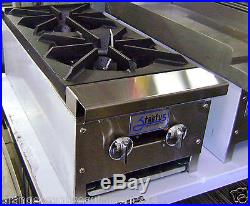 NEW 12 Hot Plate 2 Open Burner Gas Range Stratus Cook Top #1050 Commercial NSF