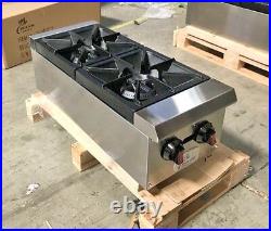 NEW 12 Two Gas Burner Hot Plate Model CD-HP12-2 Commercial Restaurant Use NSF
