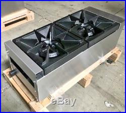 NEW 12 Two Gas Burner Hot Plate Model CD-HP12-2 Commercial Restaurant Use (NSF)