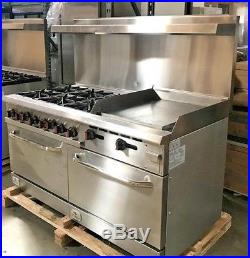 NEW 60 Double Oven Range Combo Griddle & Hot Plate Stove Top Commercial NSF