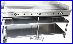 NEW 72 Commercial Flat Griddle Plate by Ideal. Made in USA. NSF & ETL approved