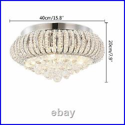 NEW Modern Crystal Ceiling Light Flush Mount Chandelier WITH Controller Remote
