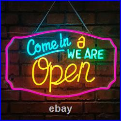 Neon Light LED Lamp Plates Come in, We are Open for Bar Shop Hotel Restaurant