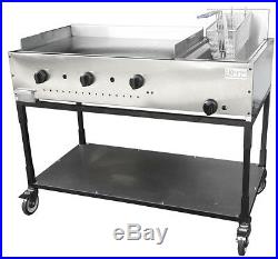 New. 48 Taco Cart Griddle plate with Steam, S/S construction Made in USA by Ekono
