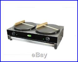 New Electric Counter Top Crepe / Pancake Machine Twin Plate