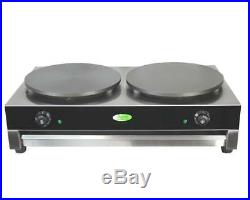 New Electric Counter Top Crepe / Pancake Machine Twin Plate