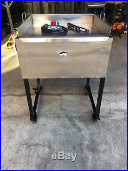 New. SS Taco Cart. 26 Flat Top 3/8 thick Griddle Plate Made in USA