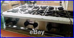 New Stratus 36 Counter-top Open Burner Hot Plate (6 Burners) SHP-36-6