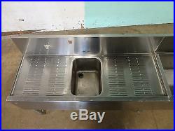 PERLICK COMMERCIAL H. D. BAR STATION withCOLD PLATE ICE BIN, WASH SINK, DRAIN BOARD