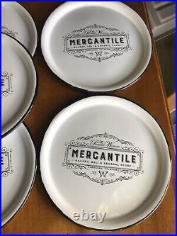 Pioneer Woman Mercantile Restaurant Enamel Porcelain Dinner Plates (10)