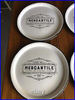 Pioneer Woman Mercantile Restaurant Enamel Porcelain Dinner Plates (10)