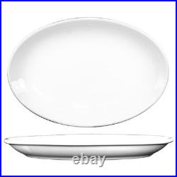 Porcelain Oval Coupe Platter European White 11.75 L x 8 W 12/Case