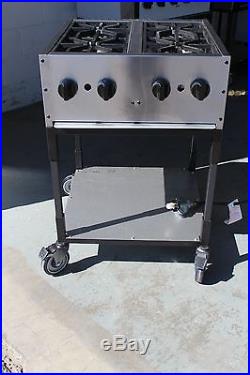 Propane hot plate with stand, catering cart, taco cart, food cart