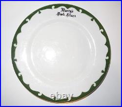 RARE Marty's Park Place Restaurant Ware Dinner Plate Airbrushed J M Seney
