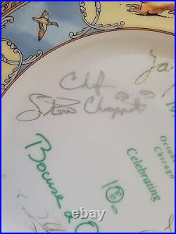 Rare! Paul Bocuse French Cooking Signed By 5 Chefs Restaurant Plate Chicago