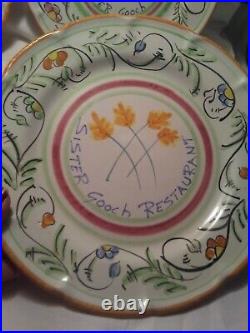 Rare Vietri Sul Mare Italy Restaurant Plates 2003 Lot Of 4. Only 100 Made #