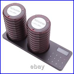 Restaurant Pager System Food Service Beeper Round withTouch Keypad+LED Display
