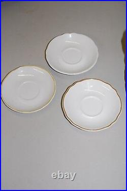 Restaurant Style Scalloped Rim Tan Band China Vintage 173 Pieces Assorted L2438