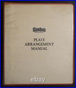 SAMBO'S RESTAURANTS Plate Arrangement Manual binder w many Color Illustrations