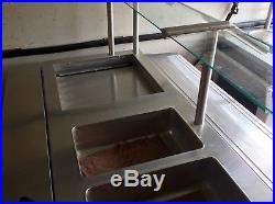 SECO 3 COMPARTMENT STEAM TABLE WITH COLD PLATE, Stainless, Glass sneeze guard