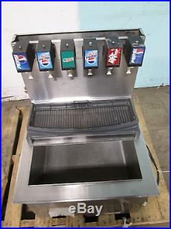 SERVEND COMMERCIAL DROP-IN INSERT 6 HEADS SODA DISPENSER withCOLD PLATE ICE BIN