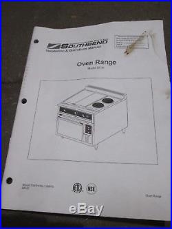 SOUTHBEND H. D. COMMERCIAL (NSF) 208V 3 ELECTRIC 6 HOT PLATES STOVE withOVEN