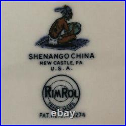 Shenango China Esquire Pub Dinner Plate Restaurant Ware 1939-48 Rim Rol Vintage