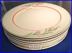 Shenango China Plates, Set of 7, Vintage Iris, 12 Diameter, Restaurant ware