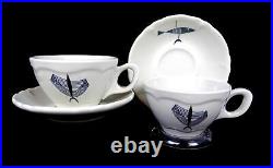 Shenango Restaurant Ware 2 Well Of The Sea Scarce 2.3 Cup And Saucer Sets 1957
