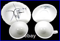 Shenango Restaurant Ware 5Pc Well Of The Sea Scarce 10.75 Place Setting 1957